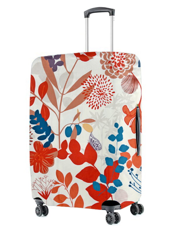 Floral Print Vybe Suitcase Protector - Travel Trolley Cover, Waterproof, Dustproof, Scratch Resistant