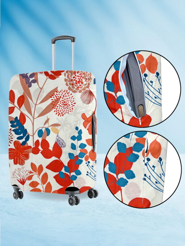 Floral Print Vybe Suitcase Protector - Travel Trolley Cover, Waterproof, Dustproof, Scratch Resistant