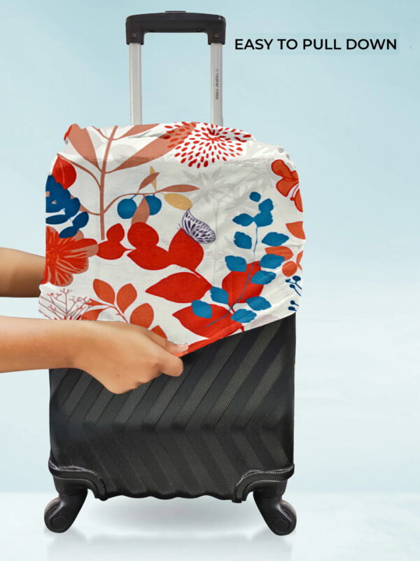 Floral Print Vybe Suitcase Protector - Travel Trolley Cover, Waterproof, Dustproof, Scratch Resistant