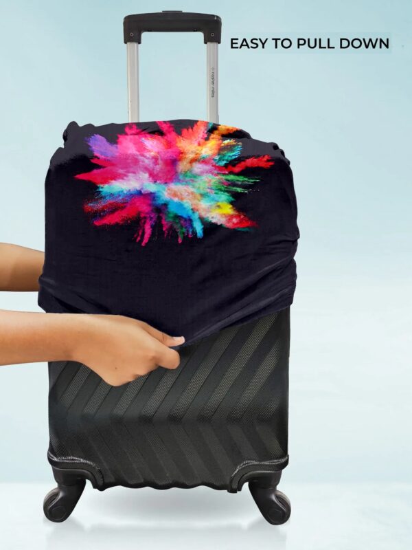 Celestial Splash Vybe Trolley Luggage Cover - Waterproof, Dustproof, Scratch Resistant Travel Protector