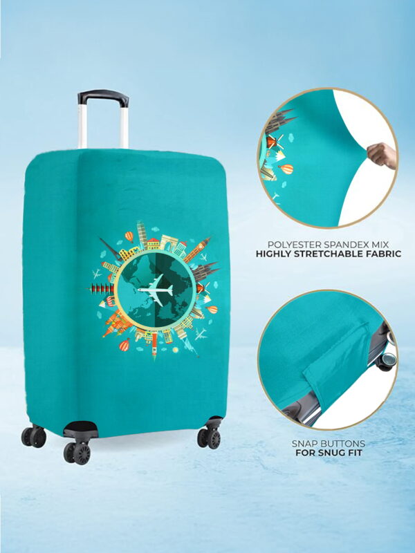 Wander World Vybe Suitcase Protector - Trolley Travel Cover, Washable, Dust Proof, Anti Scratch