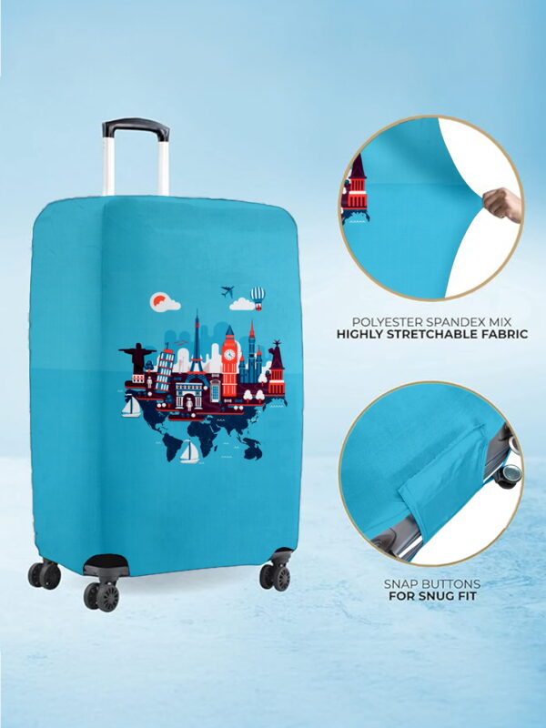 World Travel Vybe Suitcase Protector - Travel Trolley Cover, Waterproof, Dustproof, Scratch Resistant