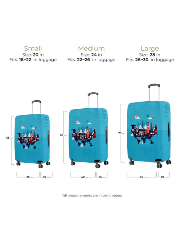 World Travel Vybe Suitcase Protector - Travel Trolley Cover, Waterproof, Dustproof, Scratch Resistant