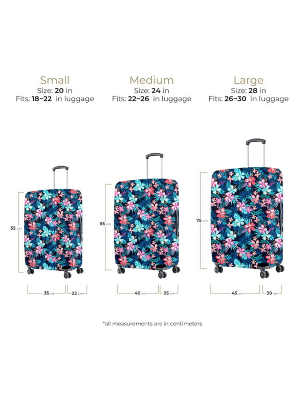 Floral Bliss Vybe Trolley Luggage Cover - Waterproof, Dustproof, Scratch Resistant Travel Protector