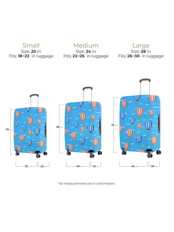 Hot Air Balloon Vybe Suitcase Protector - Travel Trolley Cover, Waterproof, Dustproof, Scratch Resistant