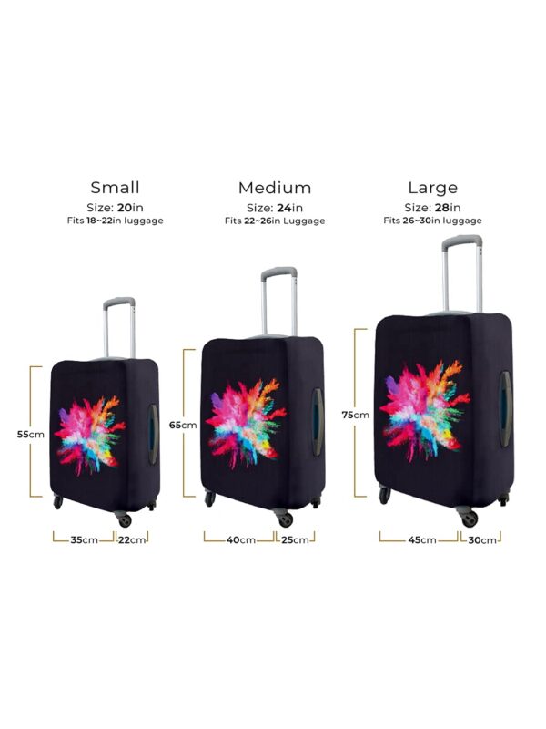 Celestial Splash Vybe Trolley Luggage Cover - Waterproof, Dustproof, Scratch Resistant Travel Protector