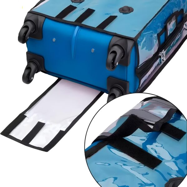 VYBE Lifestyles Transparent PVC Travel Luggage Waterproof Suitcase Cover Washable Bag